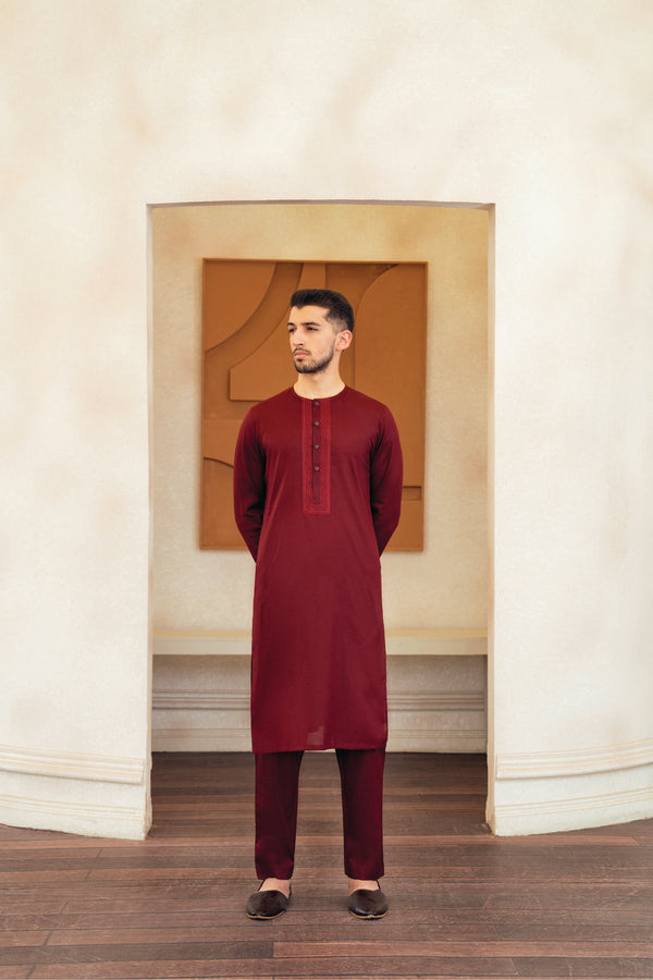 'Maroon' Kurta Pajama