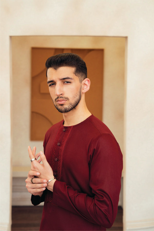 'Maroon' Kurta Pajama