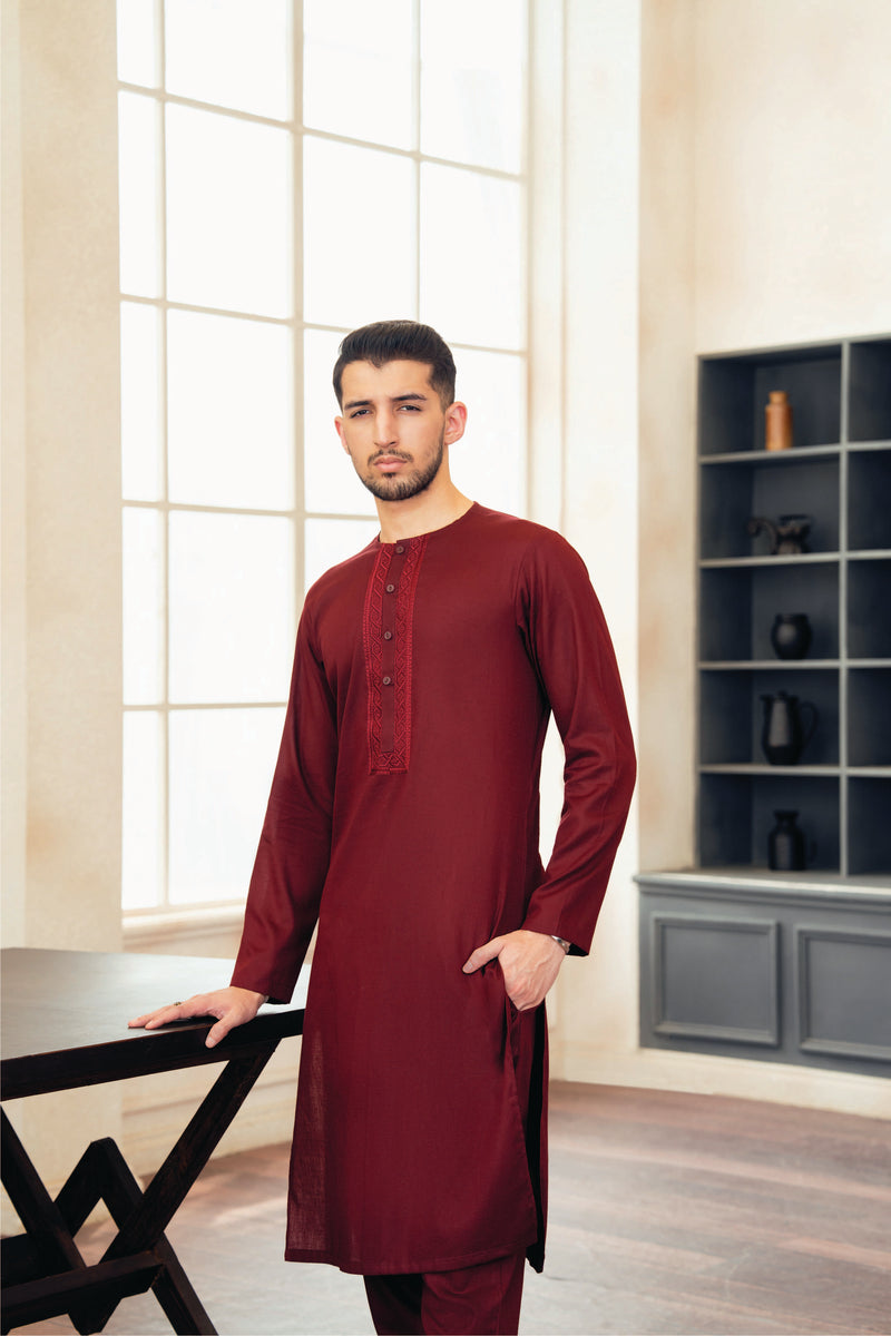 'Maroon' Kurta Pajama