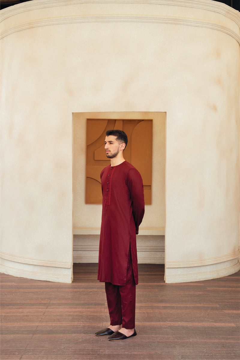 'Maroon' Kurta Pajama