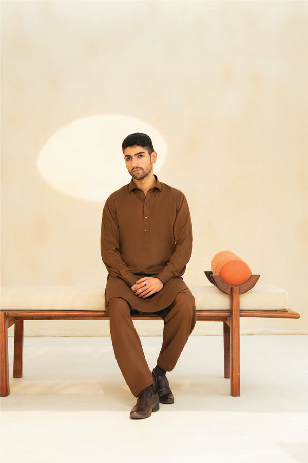 'Brown' Shalwaar Kameez