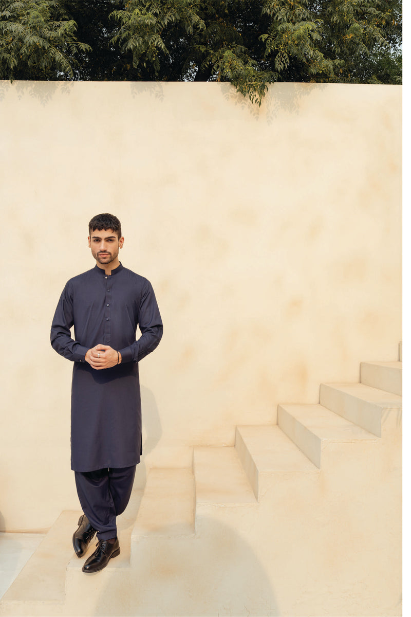 'Dark Blue' Shalwaar Kameez